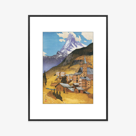 Plakat w ramie Góra Matterhorn, z Serii europejskiej, 1925